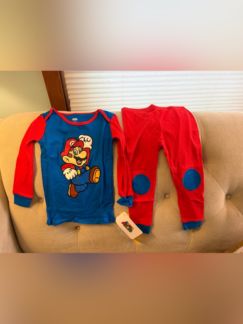 Nintendo Boys Blue & Red Mario Pajama Set